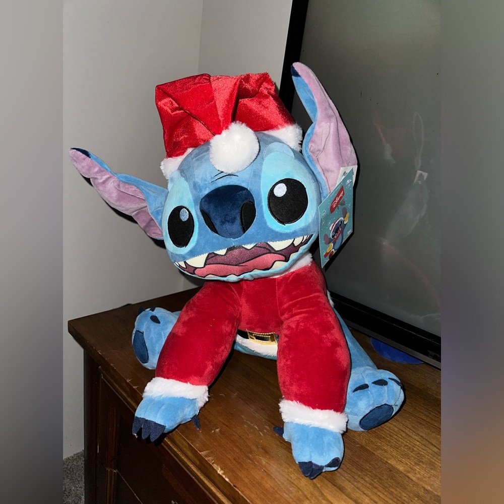 Gemmy Holiday Greeter Stitch In Santa Suit Disney 2024 Christmas 16’ Tall New